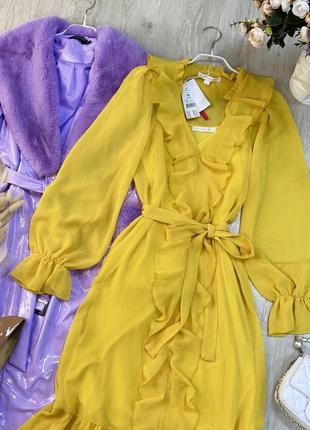 Невероятное желтое платье-макси gina tricot.3 фото