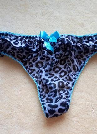Новые леопардовые коричневые голубые мятные трусики стринги некст м-л/m-l/10-12/38-40/46-48 next