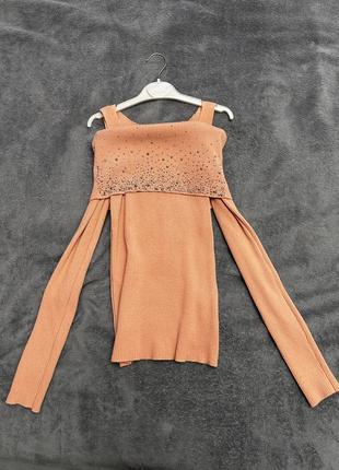 Женская кофта в стразах 5