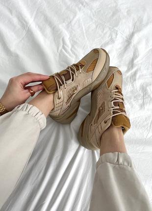 Стильні жіночі кросівки nike m2k tekno linen & wheat & ale brown коричневі10 фото