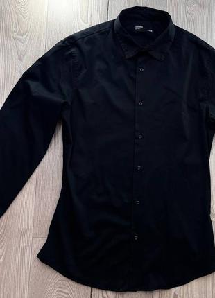 Шикарна чорна сорочка рубашка3 фото