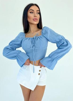 🔝 топ из натуральной ткани(