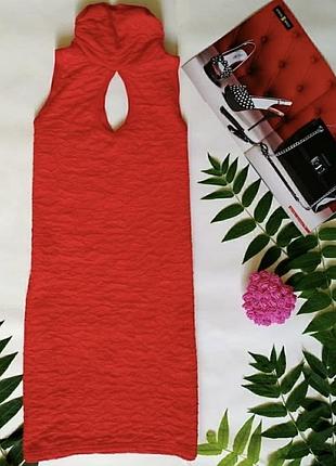 Женское красное мини платье