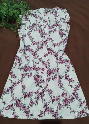 Винтажное яркое легкое платье на лето