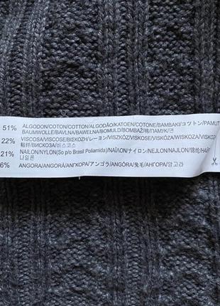 Серый свитер zara с косами, унисекс,5 фото