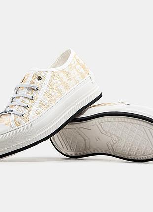 Женские кроссовки christian dior walkn dior white gold 36-37-38-39-40