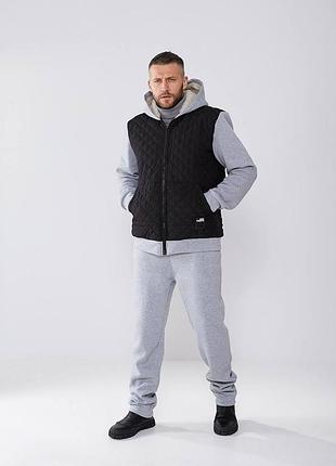 Стильный прогулочный спортивный костюм тройка