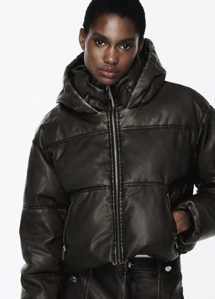 Пуховик вкорочений zara1 фото