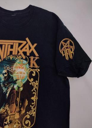 Черная футболка мерч группа anthrax тур 2016 года3 фото