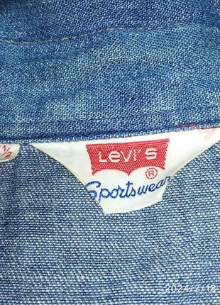 Сорочка levis джинсова вінтажна 70-е на високий зріст7 фото