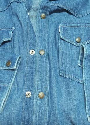 Рубашка levis джинсовая винтажная 70-е на высокий рост5 фото