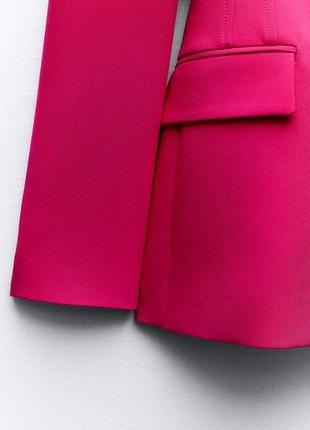 Блейзер приталений з акцентованими строчками зара zara жакет пиджак4 фото