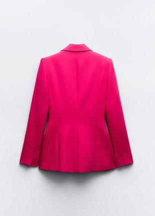 Блейзер приталений з акцентованими строчками зара zara жакет пиджак6 фото
