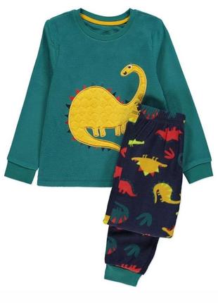 Тепленький костюм, пижама george, с динозаврами 2/3 года 92/98 рост.2 фото