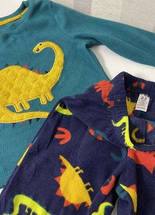Тепленький костюм, пижама george, с динозаврами 2/3 года 92/98 рост.4 фото