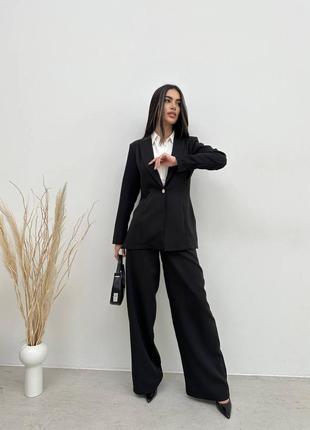 Стильний жіночий костюм ( піджак і брюки палаццо)