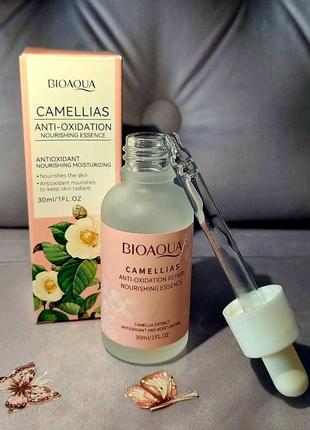 Набор для лица крем и сыворотка bioaqua camelias anti-oxidation2 фото