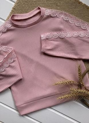 Блуза розовая праздничная детская