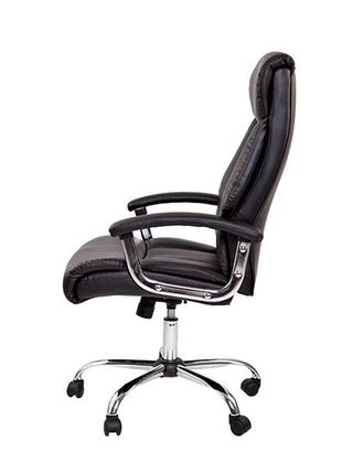 Компьютерное офисное кресло руководителя mustang black экокожа3 фото