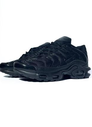 Кросівки nike air max plus tn чоловічі, найк аір макс, кросівки найк еір макс тканинні, найки чорні