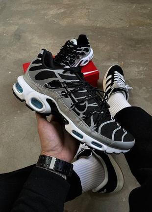 Nike air max tn plus lace toggle black grey1 фото