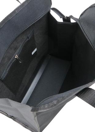 Хозяйственная сумка для покупок из полиэстера wallaby черная с коричневым5 фото