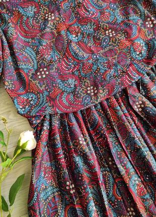 Шикарное стильное платье ретро плиссе нарядное7 фото
