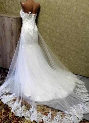 Свадебное платье с шлейфом7 фото
