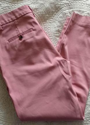 Стильные качественные розовые пудровые брюки next tailoring, хлопок3 фото