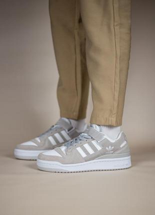 Женские кроссовки adidas forum 84 low gray white женккие кроссовки адедас форум серие с беллим