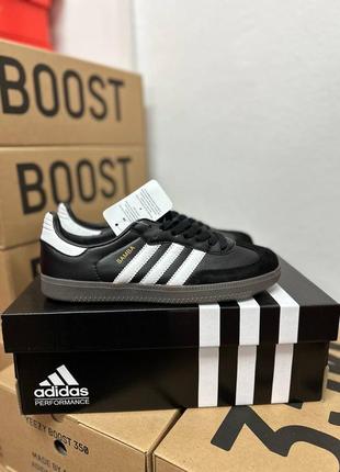 Жіночі кросівки adidas samba black white og, кросівки адідас самба чорні, adidas samba classic2 фото