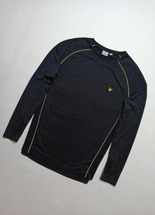 Кофта лонгслів темно-сірий чоловічий lyle&scott розмір — xxl