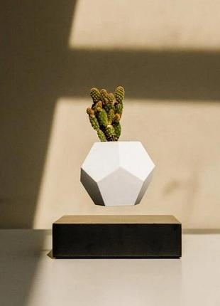 Левитирующий вазон flyte planter парящий вазон (орех) 3