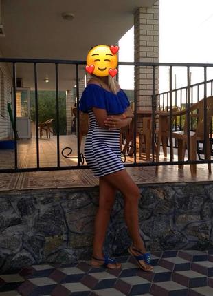 Женское летнее платье ( морское )