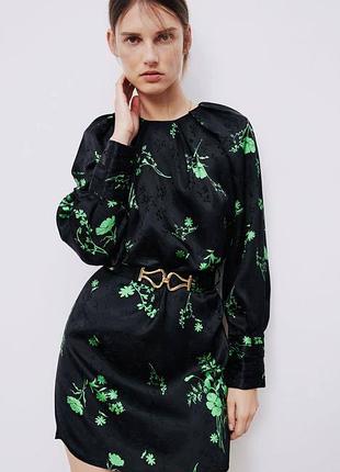 Атласное вечернее короткое платье зара, платье миди, черное мини платье, сарафан