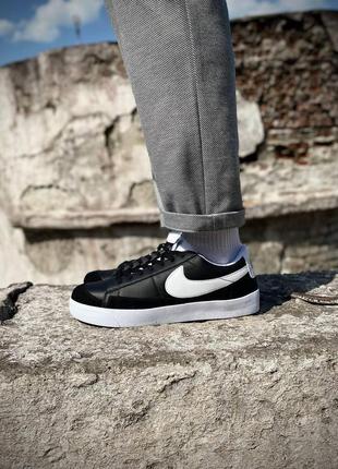 Мужские кроссовки nike blazer low мужские кожаные кеды найк черные кроссовки на каждый день3 фото