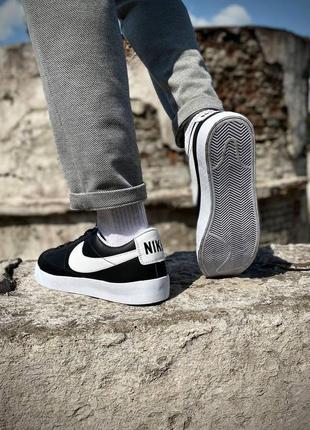 Мужские кроссовки nike blazer low мужские кожаные кеды найк черные кроссовки на каждый день5 фото