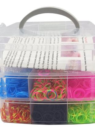 Набір для плетіння браслетів snd10 резиночки, гачок, рогатка від lamatoys2 фото