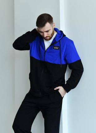 Спортивний костюм яскраво синій/чорний, 335 рр 60-62