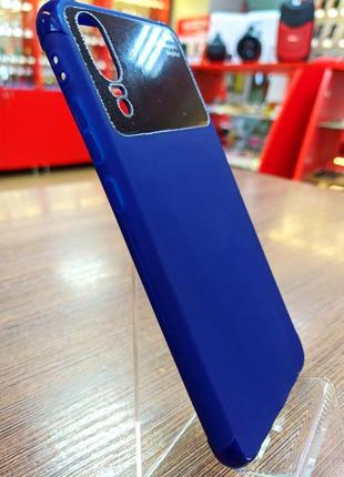 Чехол-накладка на телефон huawei p20 синего цвета3 фото
