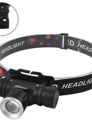 Налобный фонарь police 5808-t6 (cree xm-l-t6, 1050 люмен, 3 режима, 1х18650), светодиодный налобный