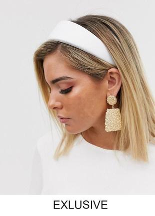 ☀️🌈 крупные серьги-гвоздики cподвесками и с текстурой от asos