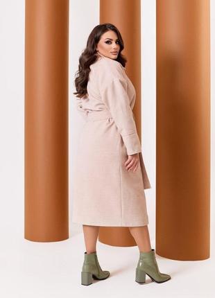 Женское весеннее кашемировое пальто со спущенной линией плеча размеры 48-582 фото