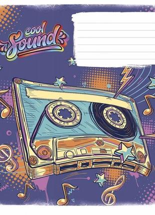 Зошит учнівський "cool sound" 024-3205l-5 у лінію, 24 аркушів від lamatoys1 фото
