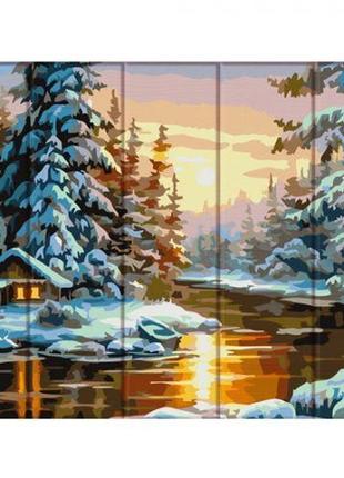 Картина по номерам на дереве "зима" от imdi