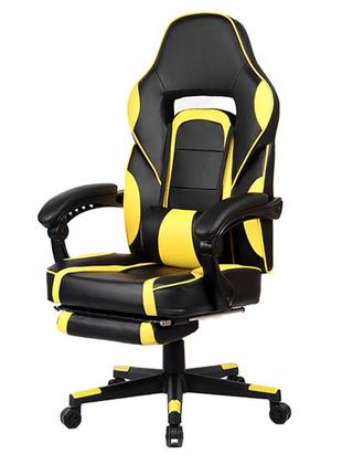 Геймерское кресло drift с подставкой для ног yellow