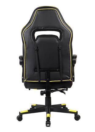 Геймерское кресло drift с подставкой для ног yellow5 фото
