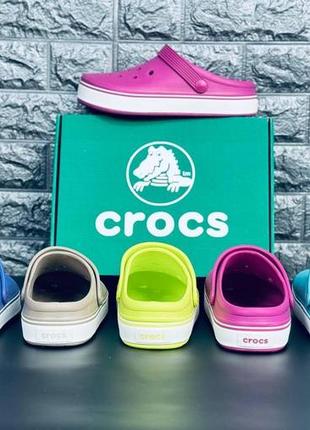 Яркие кроксы женские шлёпанцы crocs4 фото