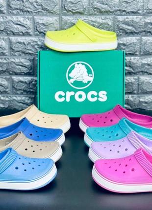 Яркие кроксы женские шлёпанцы crocs5 фото