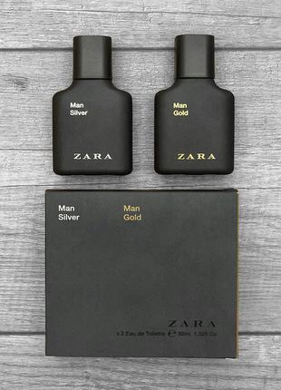 Туалетна вода zara man silver & gold набір по 30 мл